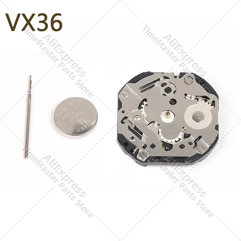 Nuevo Movimiento de cuarzo VX36E original de Japón, movimiento de cinco manos 3,9, segundo
