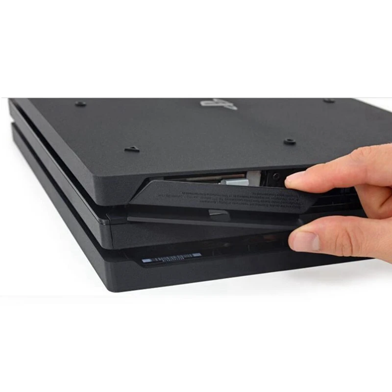 غطاء القرص الصلب لجهاز PS4 Pro HDD غطاء فتحة خليج القرص الصلب غطاء باب بلاستيكي لجهاز بلاي ستيشن 4 حافظة وحدة التحكم Pro، أجزاء سوداء