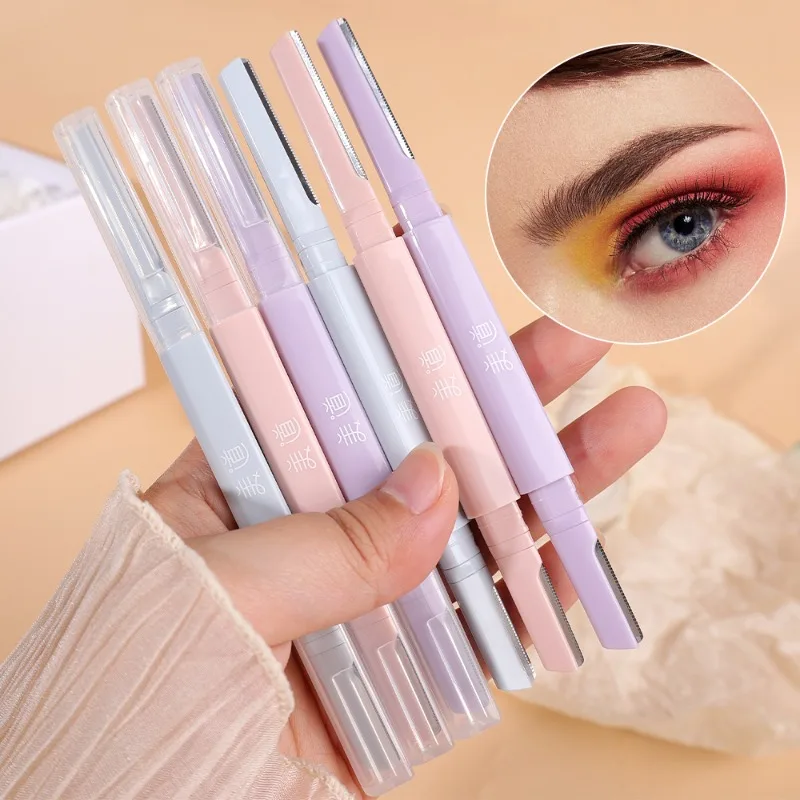 Tondeuse à sourcils portable anti-rayures, lame de rasage sûre, rasoir pour les poils du visage, ensemble d'outils de maquillage de beauté intérieure