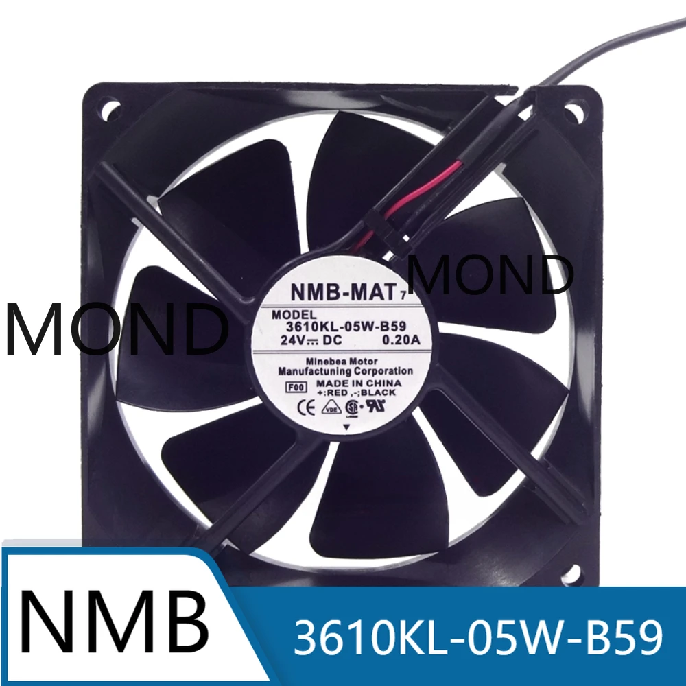 

NMB 3610KL-05W-B59 Server Cooling Fan NMB-MAT High Air Silent Chassis Radiator CPU Power Supply Inverter Cooler 9025 24V 0.20A