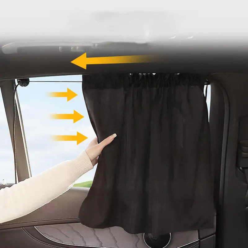Cortinas de Sombra para Carro, Protetor Solar para Janelas Laterais, Proteção Solar de Verão, Bloqueio de Luz/UV, Cortina de Privacidade Automotiva