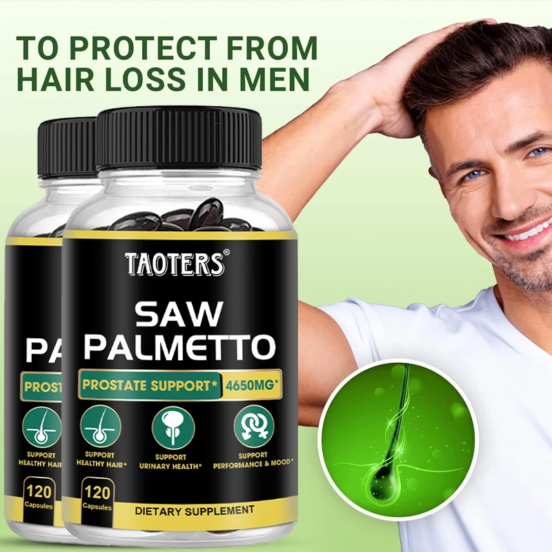 Saw Palmetto Capsules for Men Prostate Health Supplement Supports Urinary Tract Health Supports Bladder Health Promotes Hair Gro