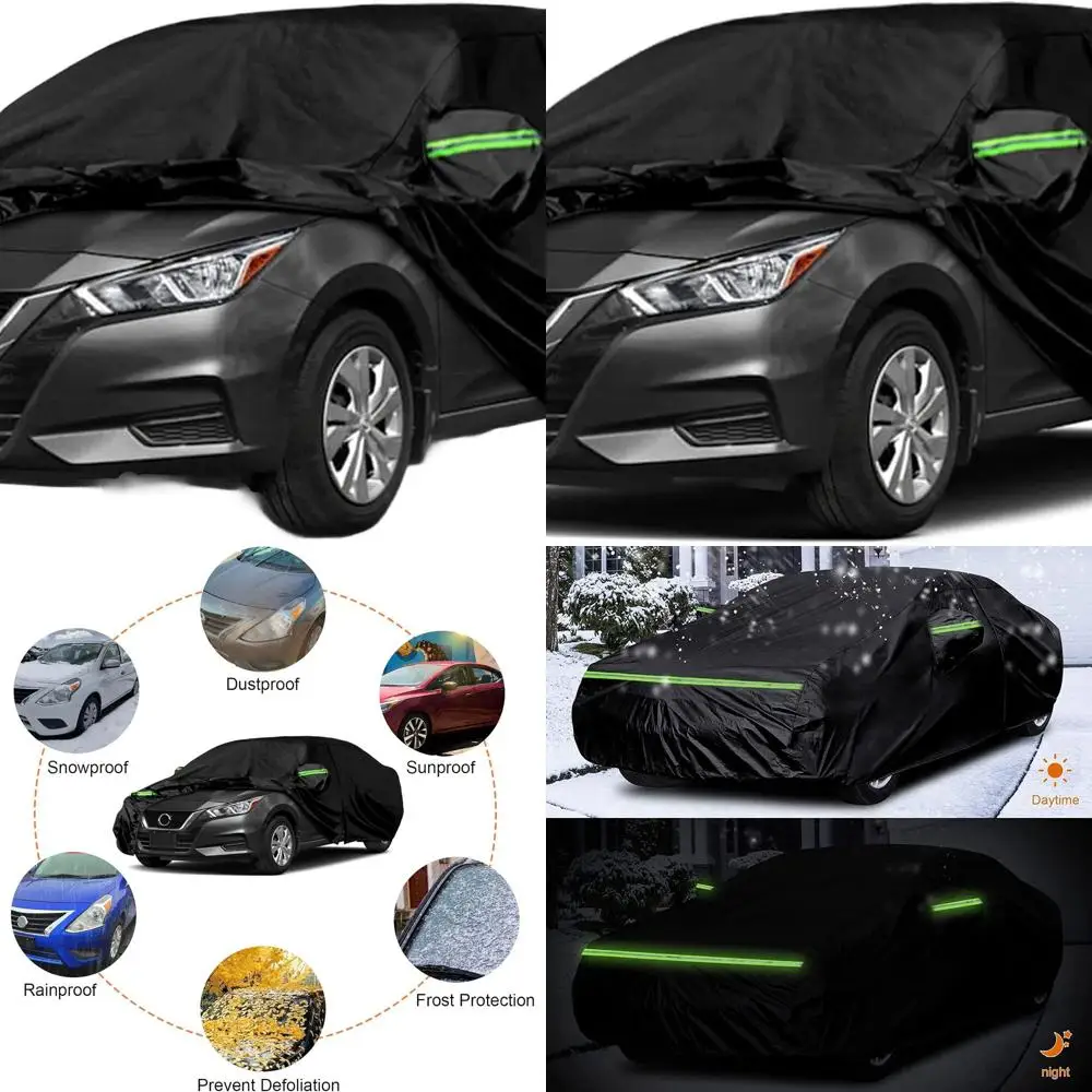 

6-слойный водонепроницаемый автомобильный чехол на заказ для Nissan Versa 2007-2025 гг., с дверью на молнии и ветрозащитными лентами для защиты от атмосферных воздействий