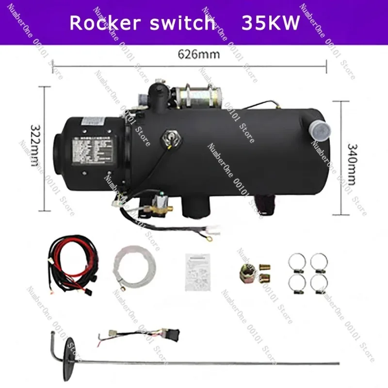 35kW Diesel Water Parking Heater 12V 24V Engine Preheater for Truck Bus Car Coolant Heating Boiler
