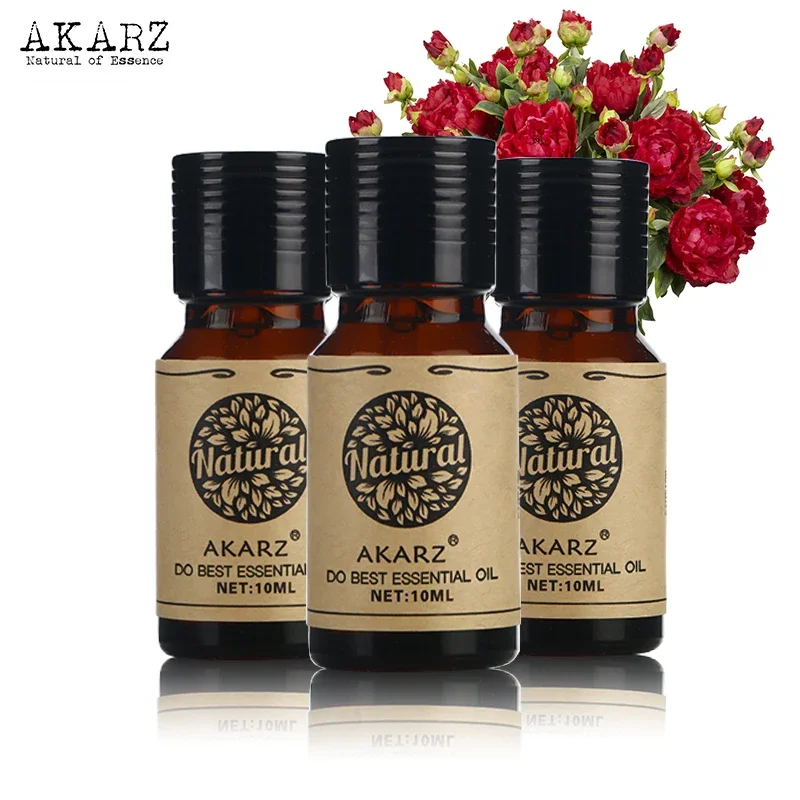 

AKARZ Aromatherapy Essential Oil Set for Spa and Massage, Jasmine Rosemary Helichrysum, 10ml*3