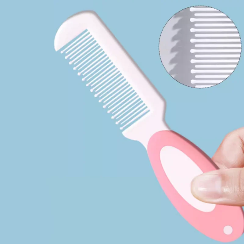 مجموعة مشط الطفل والعناية بالفرشاة، مشط شعر ناعم من البولي بروبيلين للرضع، فرشاة تنظيف القصدير الجنينية، أداة غسيل الطفل