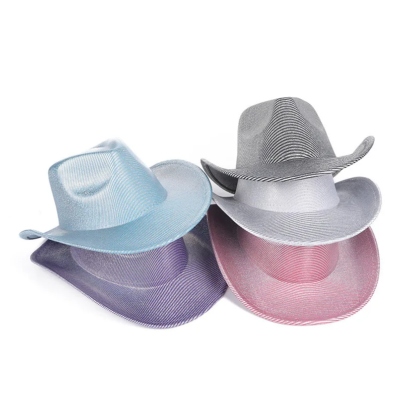 Girls Space Cowboy Hat Rainbow Stripe Carnival Cowgirl Hat Cute Birthday Party Hat Clothing Accessories