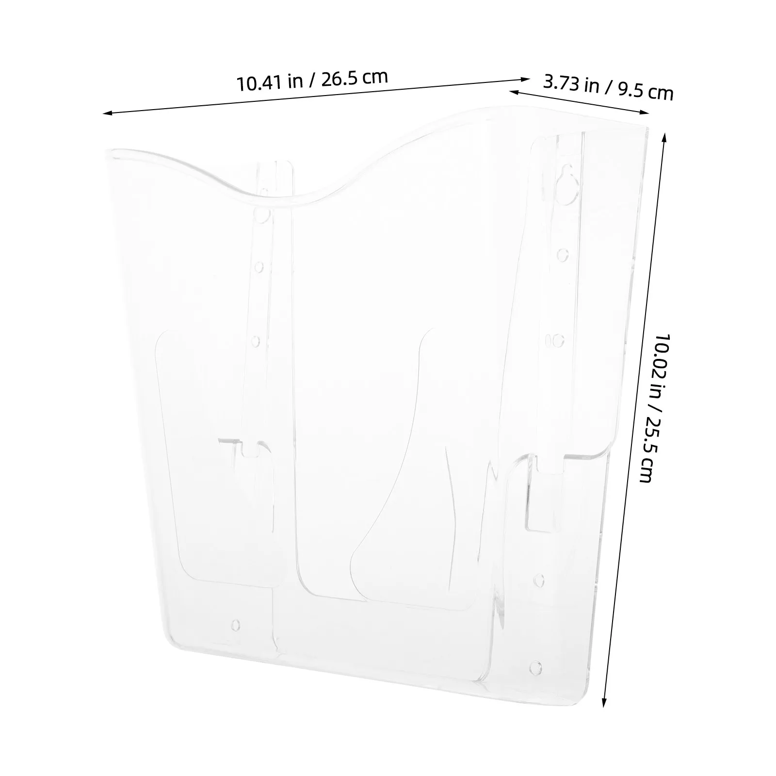 Wall Mounted Clear Plastic Catalog Display Rack V-Shaped Brochure Holder for Home Office Wall Organizer Magazine Shelf