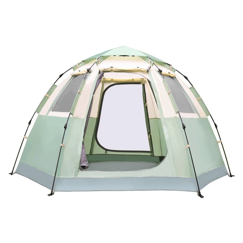 

Outdoor camping hexagonal automatic park, tent, convenient, type
