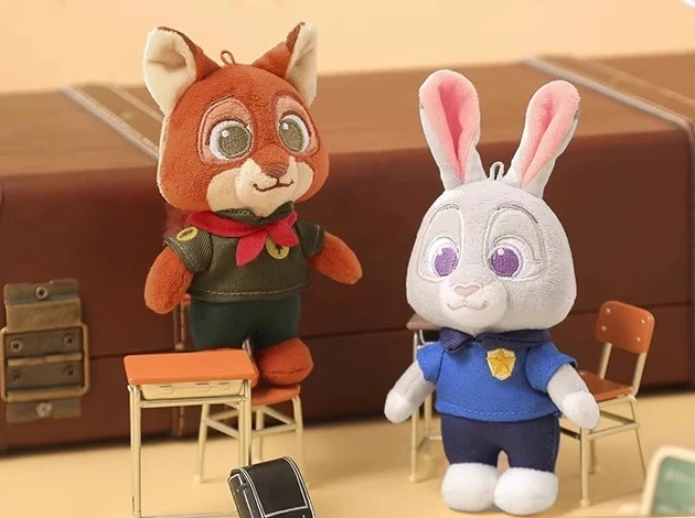 Disney Zootopia Plush Keychain - Cute Animal Cartoon Soft Plush Key Ring Accessories for Kids/Adults, Collectible Gift