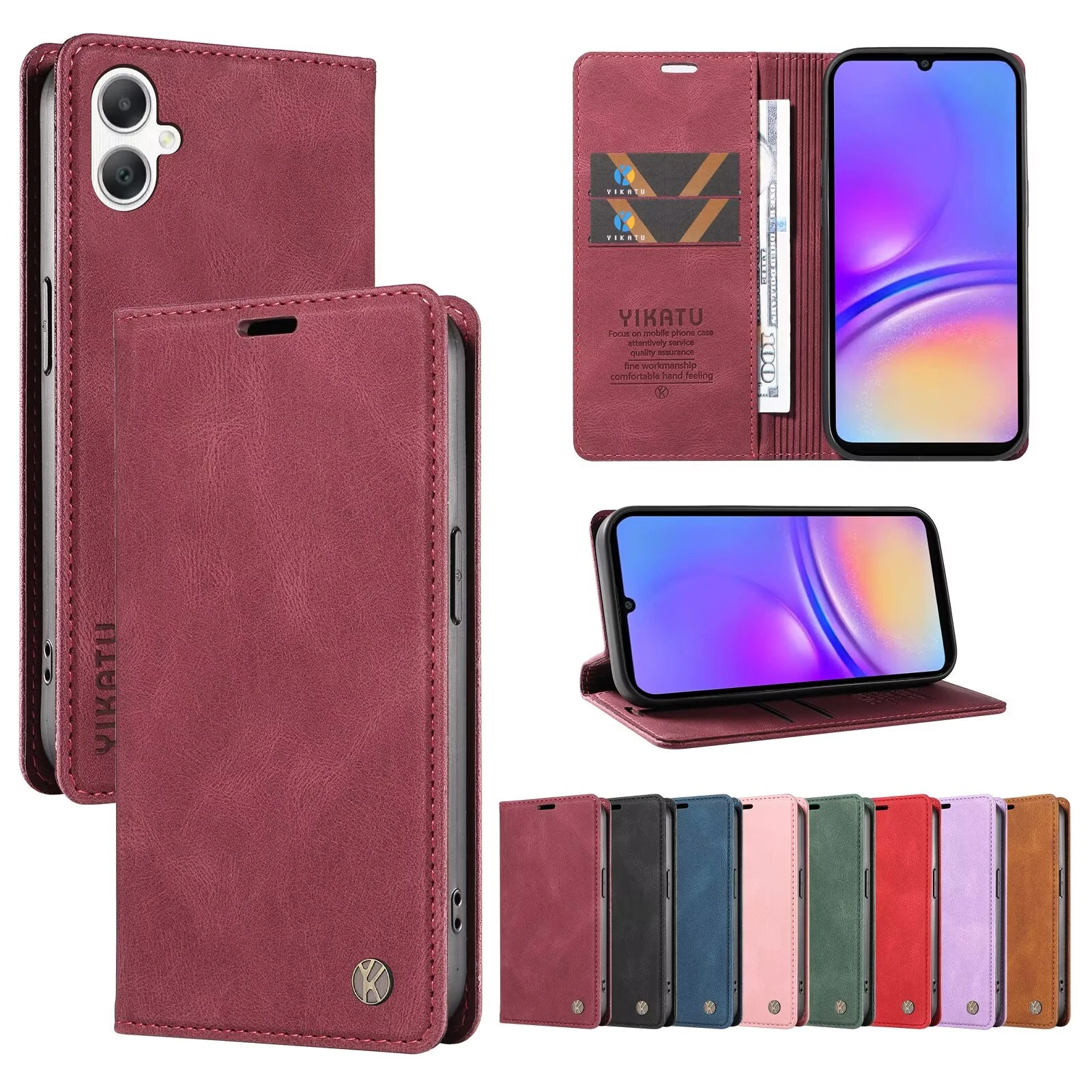 Étui portefeuille en cuir pour Samsung Galaxy A54 5G A53 A52S A52 A510 A51 4G A50S A41 A40 A36 A35 A34 A33 A32 A31 A30 A26 A25 A24 A23