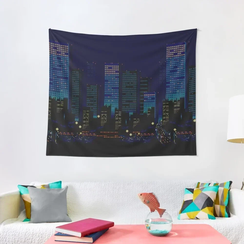 Streets of Rage 16-Bit City Tapestry Wall Decoration Items Room Decorating Aesthetic Home Decoration Accessories Tapestry