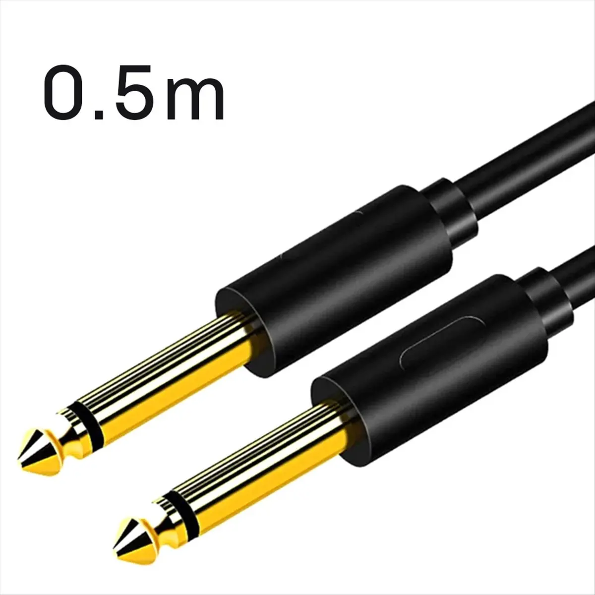 (A23G) 6.5mm Jack Audio Cable PVC 6.35 Jack Male to Male Aux Cable for Guitar Mixer Amplifier Bass 6.35mm,0.5 Meter