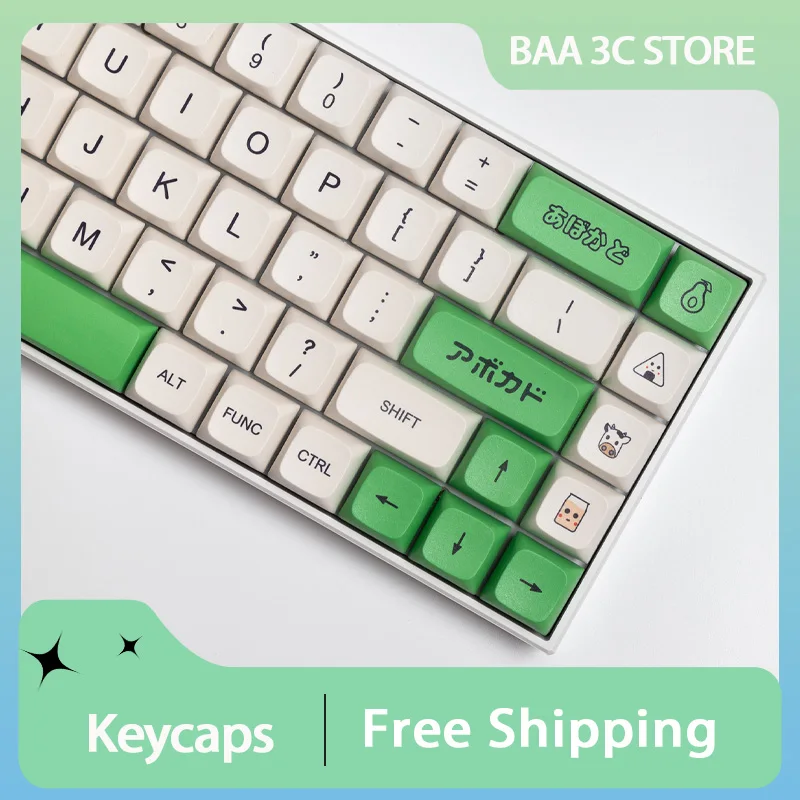 

Avocado PBT Key Cap XDA Height Thermal Sublimation Customize 138 Keys Mechanical Keyboard Keycap Japanese Keycap Pc Accessories