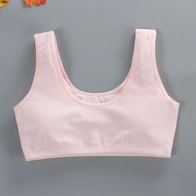 Puberty Students Cotton Training Bra Girls Mesh Summer Breathable Vest Underwear for Junior and High School Students KF931