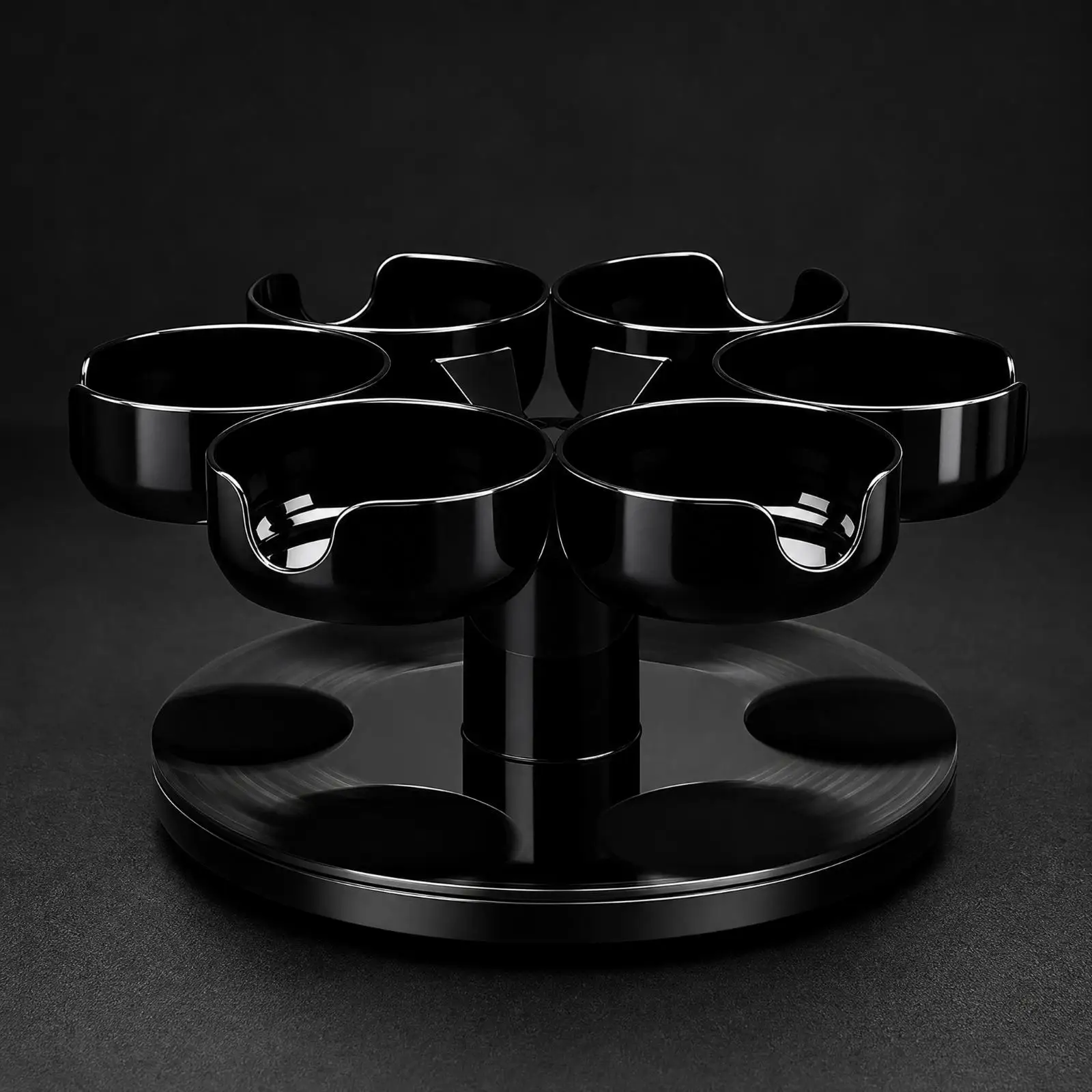 360-Degree Rotatable Cup Storage Stand Easy to Install Rotating Tumbler Holder with Handle Slots Rotating Cup Rack Versatile