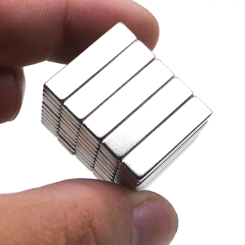 10 20 50PCS Magnet 20x5x1 20x5x2 20x5x3 20x5x4 mm N35 Square Rare Earth Powerful Neodymium Magnetic Magnet