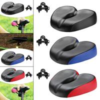 Bicycle Saddle Shock Absorbing Comfortable PU Leather Widen Thicken Mountain Bike Replacement Biking Bike Seat Soft Cushion