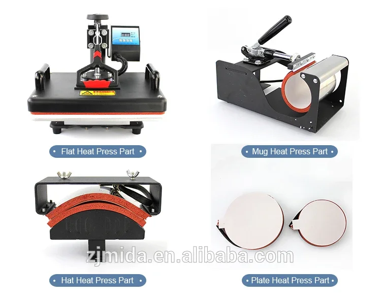 Комбинированный тепловой пресс для кружек, чашек, футболок, печатная машина, сублимационная машина для футболок 8 в 1, теплопередача
