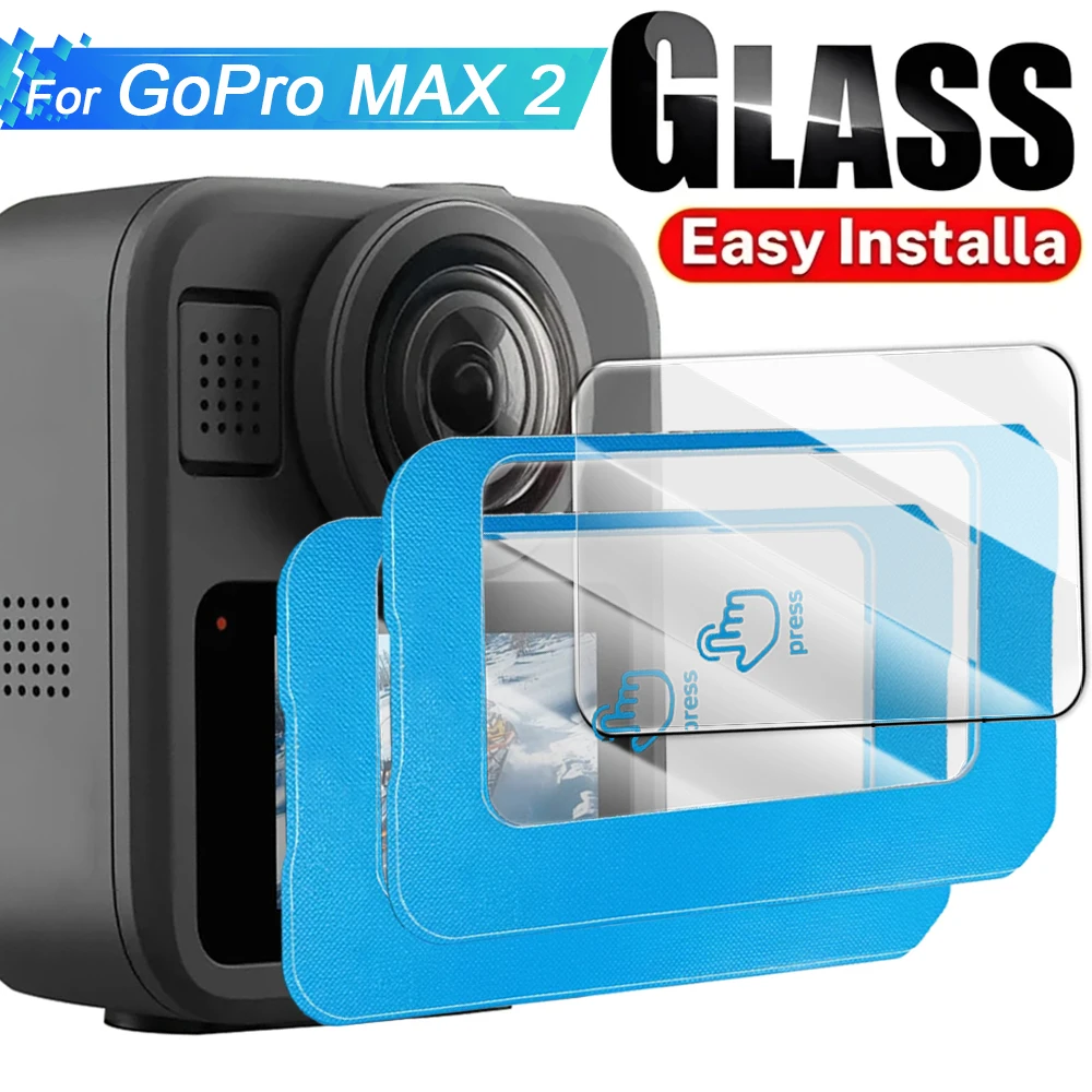 1-3Pack Easy Installation Screen Protector For GOPRO MAX 2 Action Cameras Tempered Glass HD Clear Protective Film For GOPRO MAX2
