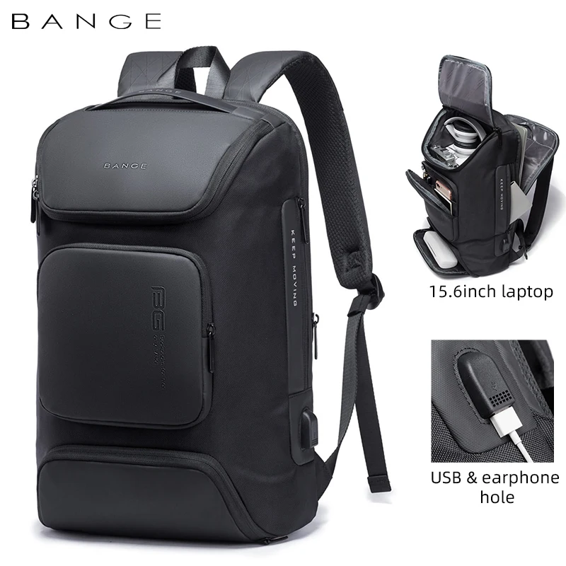 Bange  Backpacks Large Capacity USB Charging Backpack Wear-resistant Oxford Casual Travel Bag for Male Female