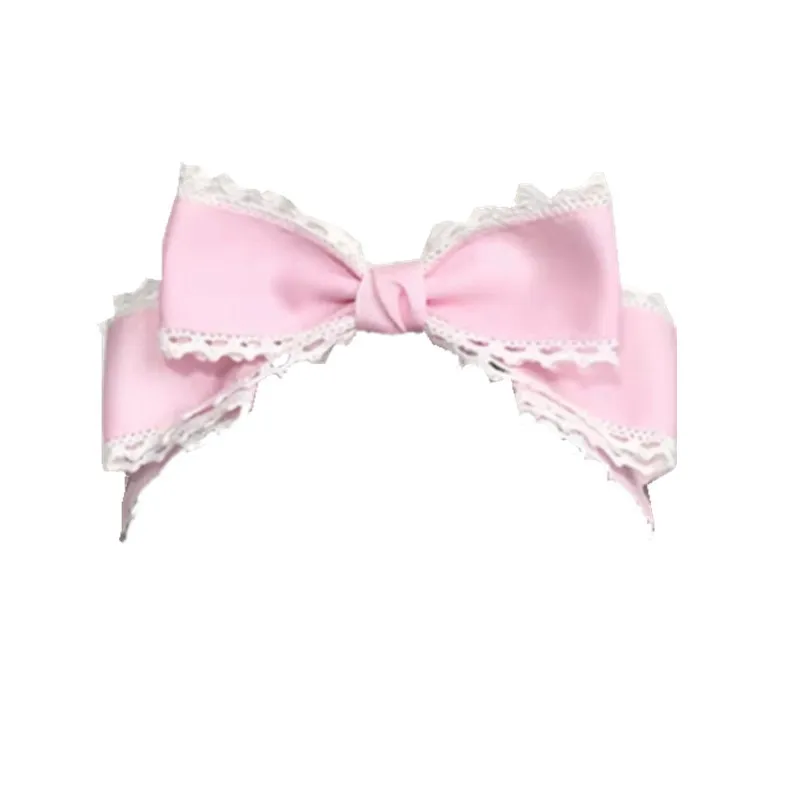 lolita headpiece Lolita headband Doll big bow hairpin maid handmade KC cosplay accessories Anime japanese hair accessories