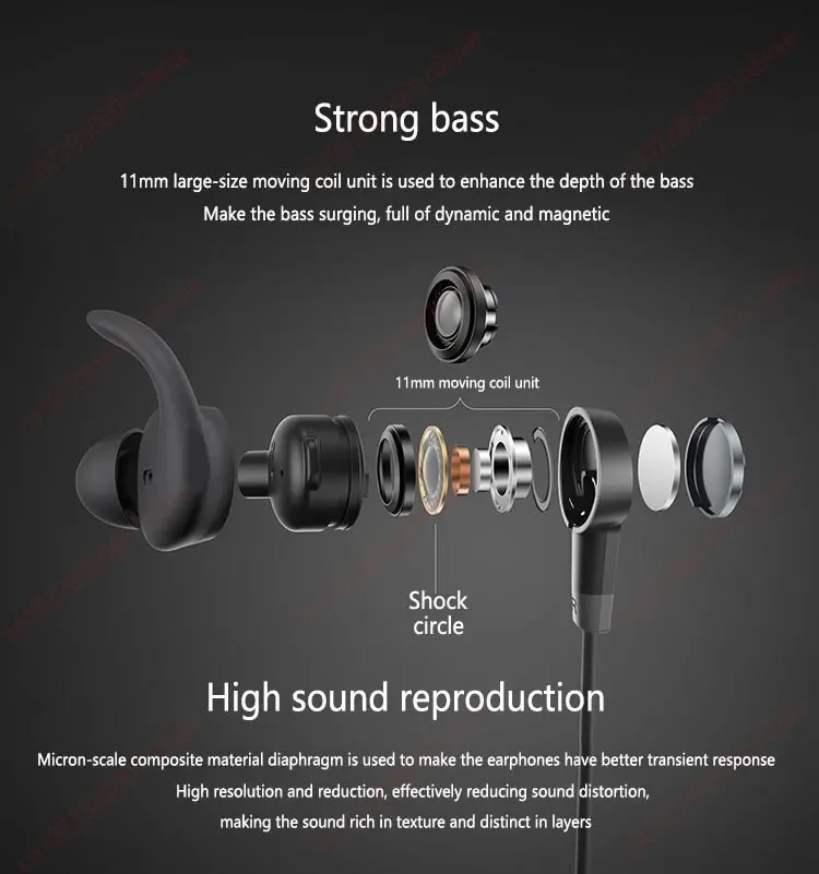 Original Huawei Honor xSport AM61 auriculares Bluetooth conexión inalámbrica con micrófono estilo intrauditivo carga fácil auriculares para deportes 3