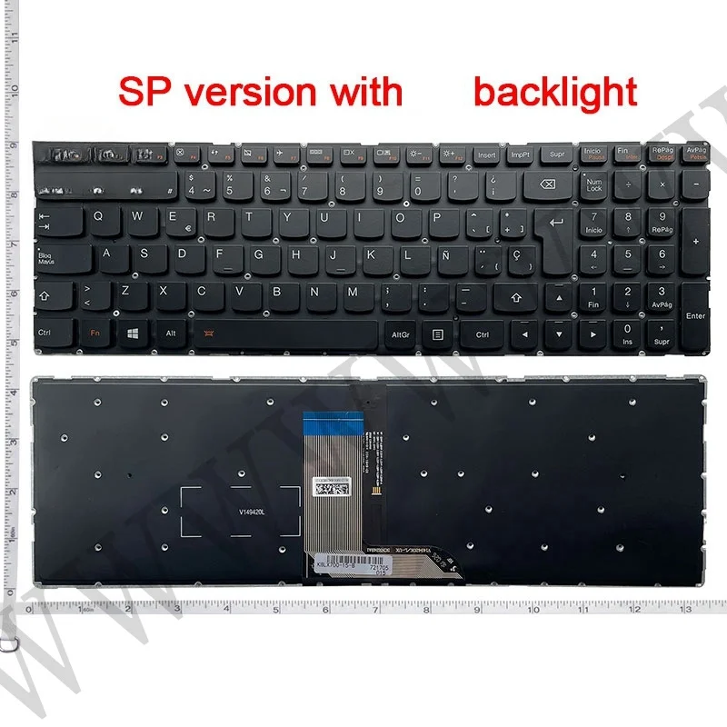 Nuevo Teclado SP para Lenovo IdeaPad 700 15 17 700-15 700-15ISK 700-17ISK 700-17 700-15-ISE 700-15-IF con Retroiluminación