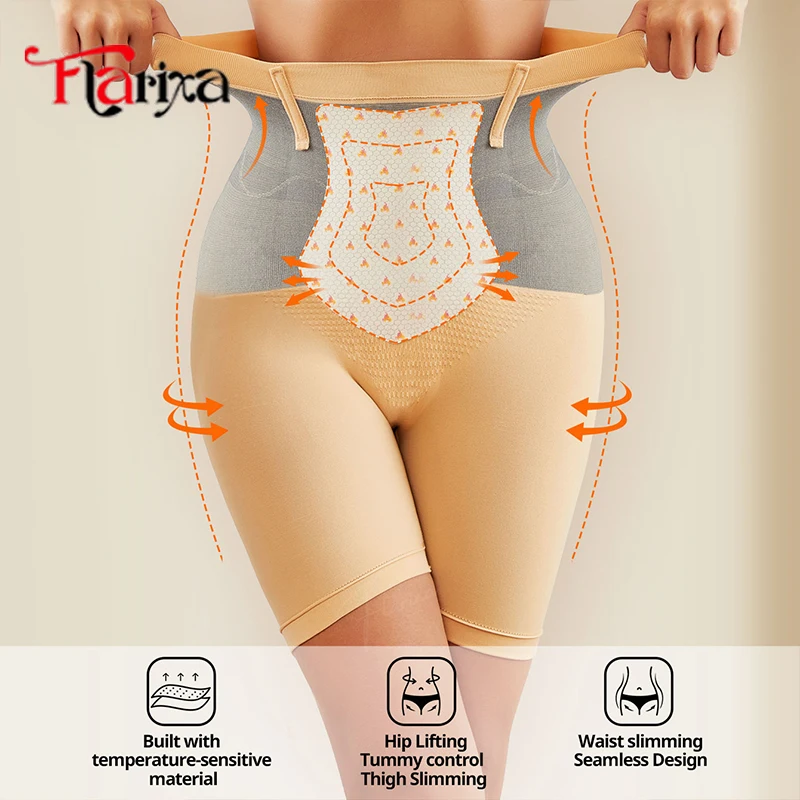 Flarixa термобелье, трусики с высокой талией, бесшовные трусики с контролем живота, подтягивающее тело, нижнее белье, женские термоколготки, шорты