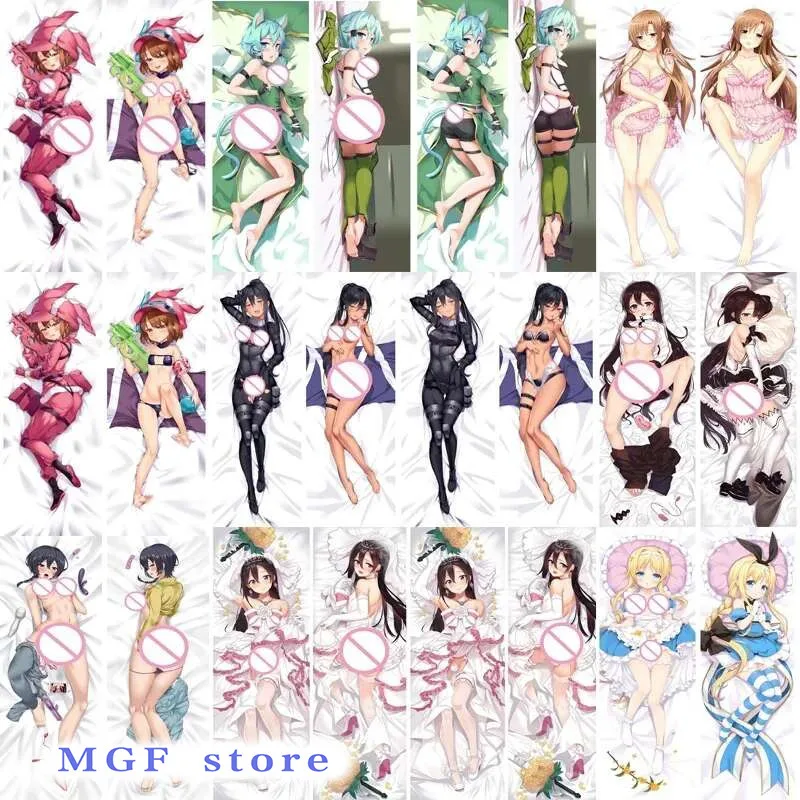 

Japanese Anime Pillowcase Sword 50*160cm Art One Yuuki Asuna Shinozaki Rika Kirigaya Suguha Hing Body Dakimakura Throw Pillow Co