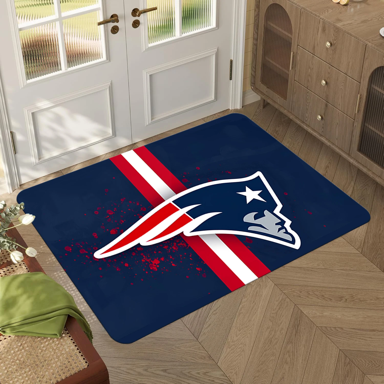 1pc，New England P-Patriots Room Rugs Ac Dc Living Room Bedroom Sofa Door Mat, Decorative Carpet Non-Slip Floor Mat