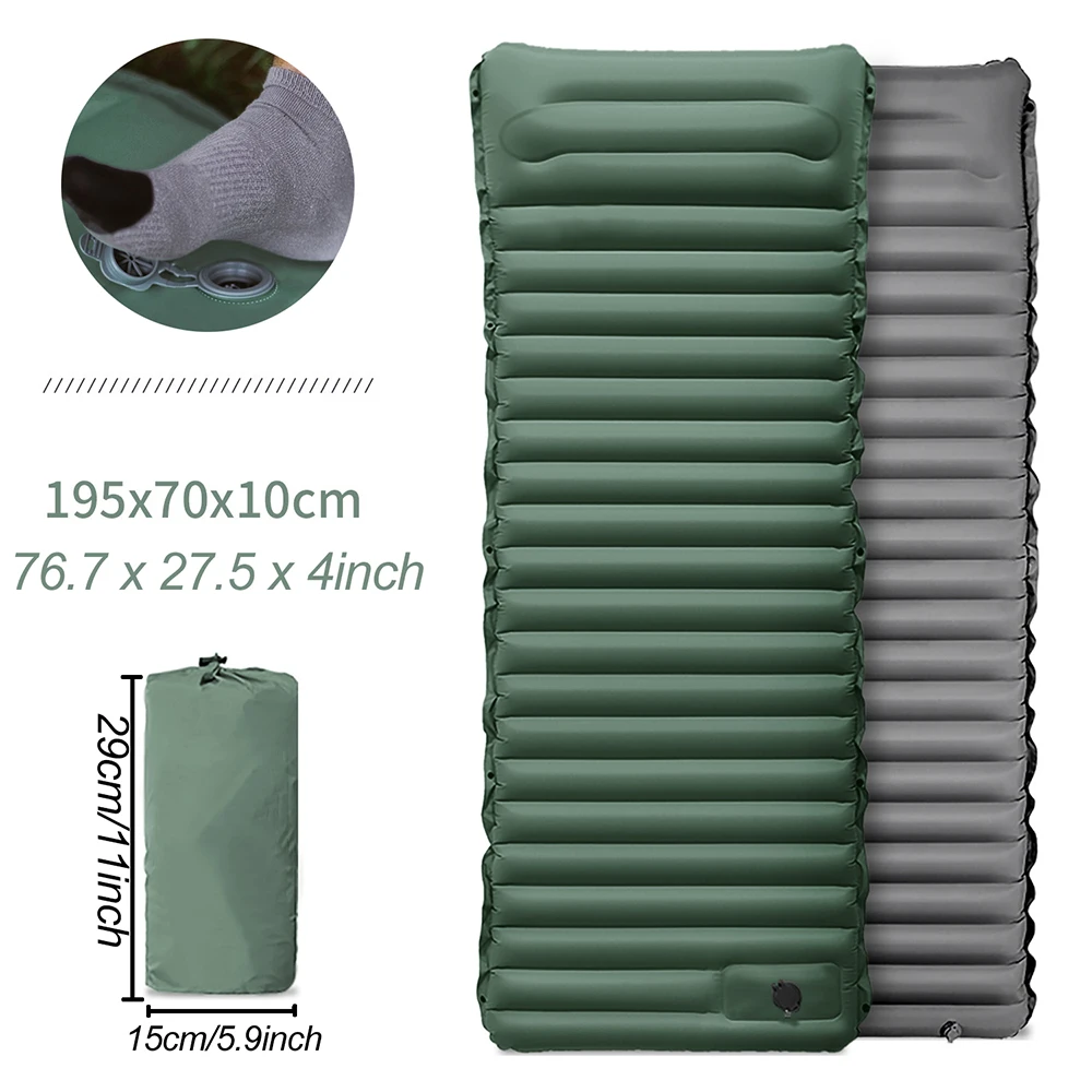 

Outdoor Thicken Camping Mattress Ultralight Self-inflating Air Mattress Built-in Inflator Pump For Travel Hiking Fishing