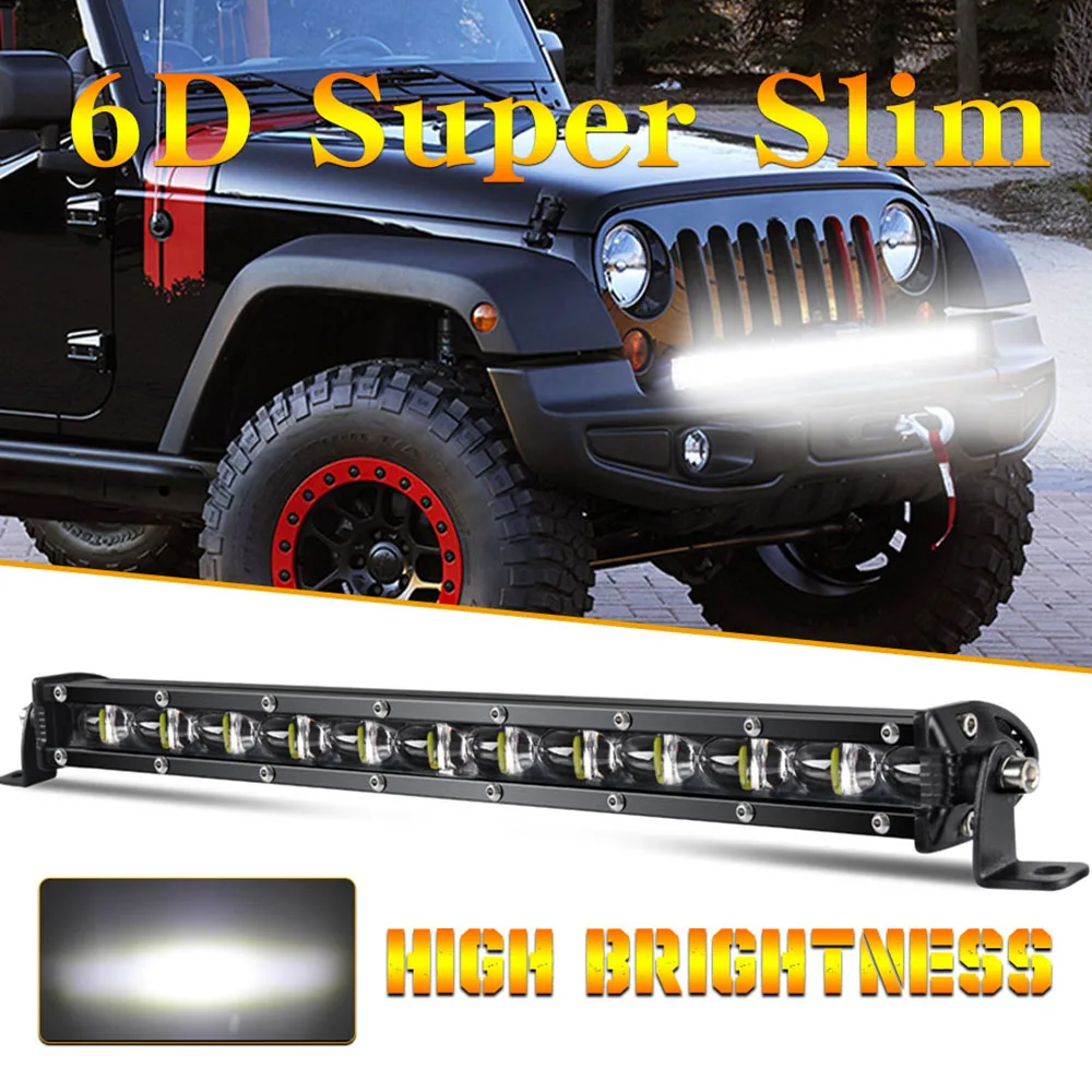 Lens 6D Led Bar Off Road 32 inch Work Lamp 38” Slim Led Light Bar for 4x4 Offroad Truck Spot Light for Car Tractor SUV 12v 24v