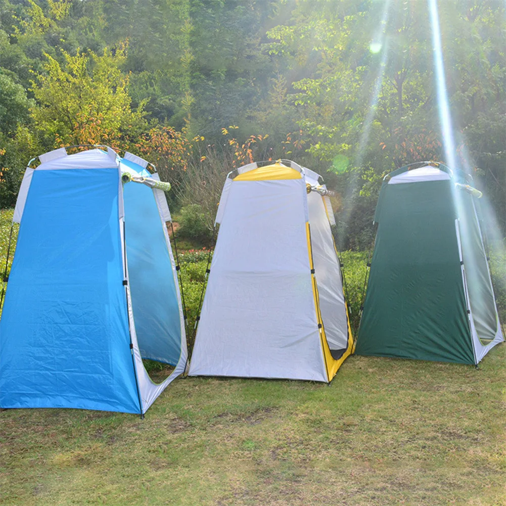 Outdoor Privacy Shower Tent Portable Waterproof Changing Room Shelter UV Protection Camping Hiking Beach Toilet Shower Bathroom