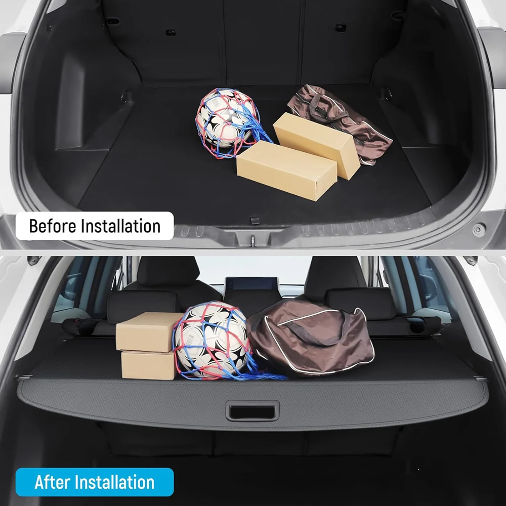 For All-New Toyota RAV4 2026 Retractable Cargo Cover Rear Cargo Privacy Cover Rear Trunk Security Shielding Shade Accessories