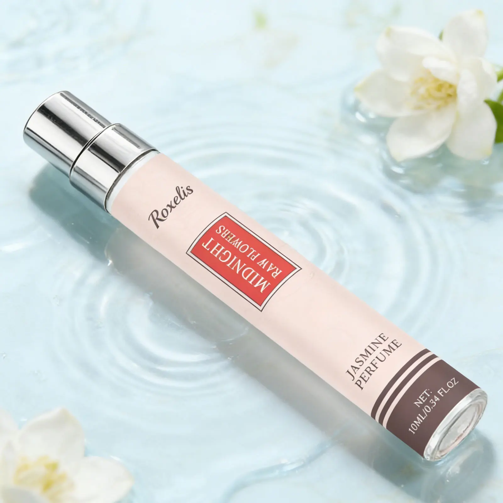 

ROXELIS 10ml Jasmine Fragrance Mist Portable Travel Size Elegant Natural Floral Long Lasting Light Scent for Women Dating Daily