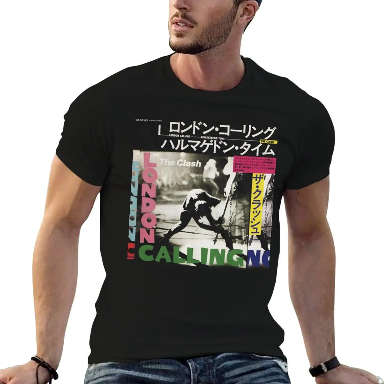 

Clash anime London heavy cotton Classic Japan shirt tshirt Calling t Japan T-Shirt The man Rock Style