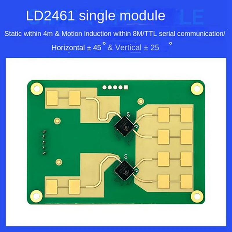 24G 2T4R LD2461 Smart Home Human Presence Distance Tracking Sensor Motion Module HLK-LD2461 For Smart Home/Hotel Durable