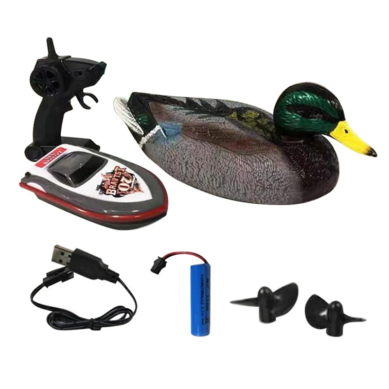 ABJL V201 RC Duck Boat 2.4GHz Remote Control Hunting Motion Decoy, Waterproof for Swimming Pool Pond Garden Decor