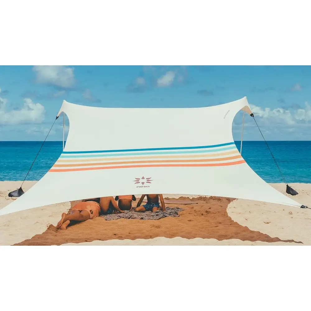 Portable Beach Tent Sun Shelter with Sand Anchor - Lightweight Beach Shade - Easy Setup or amily Outings - Patented Reinorced s