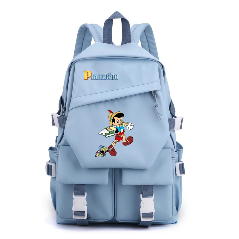 

Disney Cartoon Pinocchio Backpacks Kids Boys Girls School Bags Cartoon Gift Student College Bookbag Women Travel Large Capacity