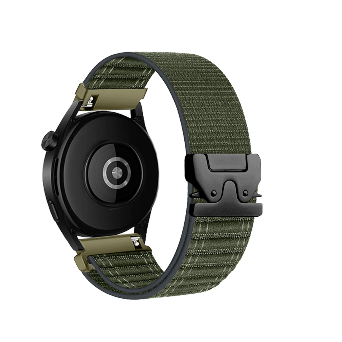18/20/22 mm Schnellverschluss-Nylonschlaufe für Samsung Watch 7, Fallschirmschnalle, elastisches Armband für Garmin Watch/Huawei GT Watch – Detail 7