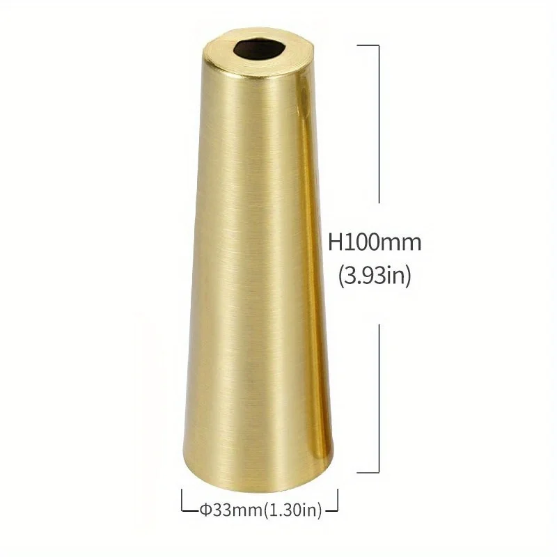 4pcs 100mm Furniture Iron Foot Cover Copper Tip Table Chair Cylinder/Conical Cap Protector Bottom Safety Mat Iron Foot Cover