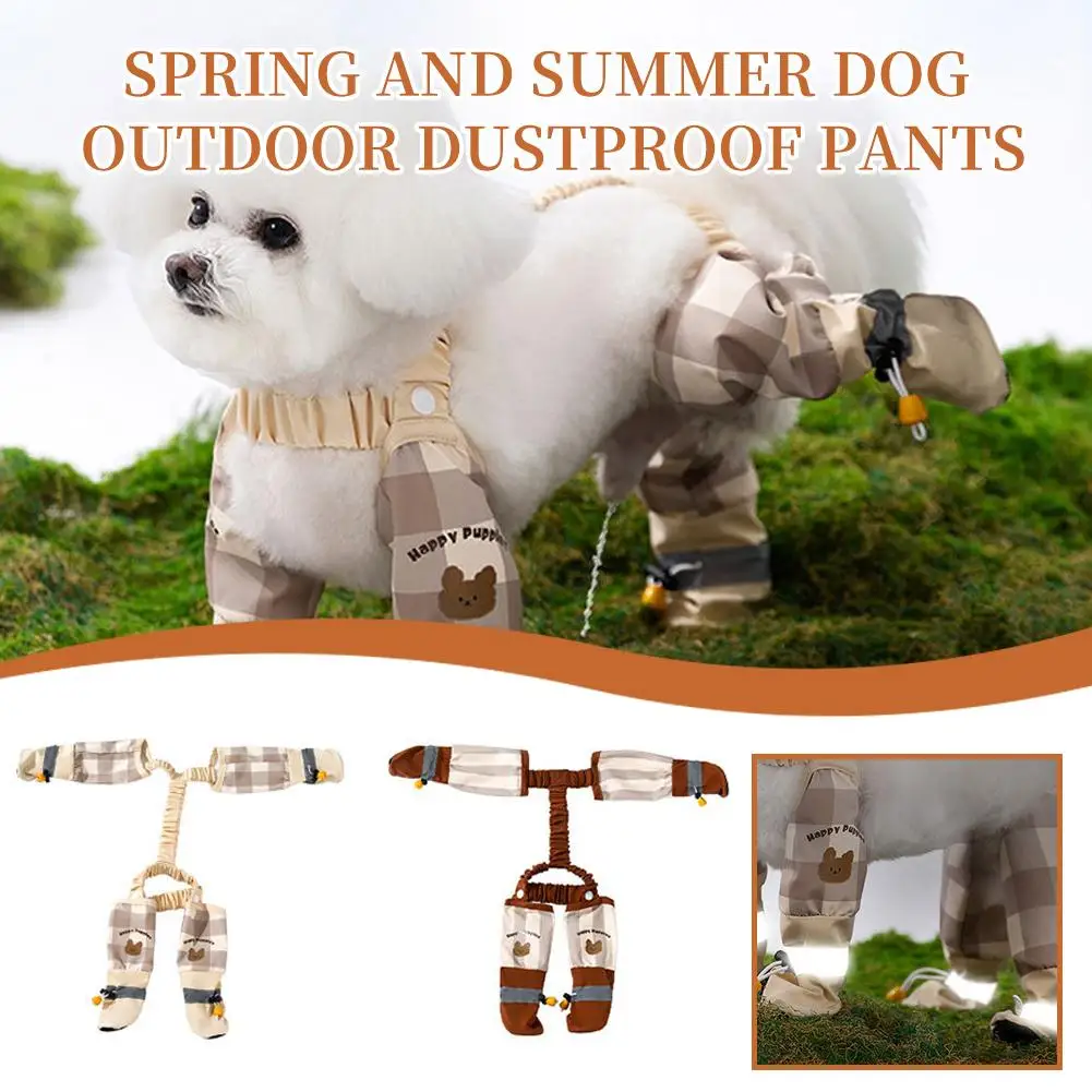 Botas impermeáveis para cães, botas de chuva com suspensório, 2025 novas calças à prova de poeira ao ar livre, mangas sujas para cães ajustáveis h0g1