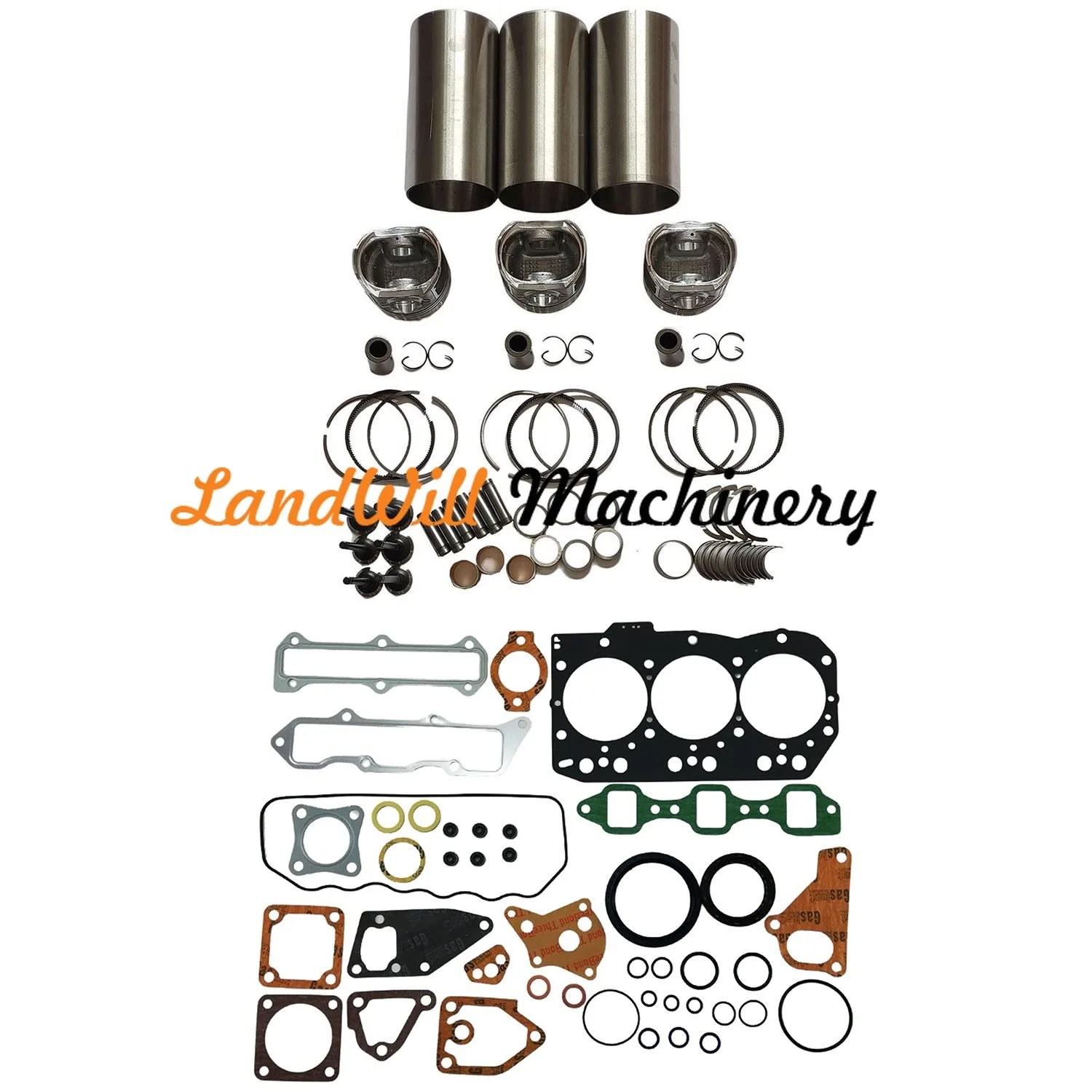 3D82AE Engine Overhaul Rebuild Kit STD Fits Komatsu PC25R-8 PC25R-8 Excavators