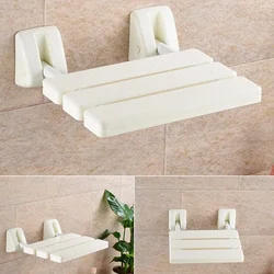 Folding Wall Shower Seat Wall Mounted Relax Shower Chair Solid Seat Spa Bench Bathroom Supplies Home Furniture Shower Stool