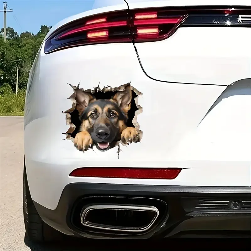 Charming Shepherd Dog Decal - Durable PVC, Perfect for Cars, Motorcycles, Laptops & More