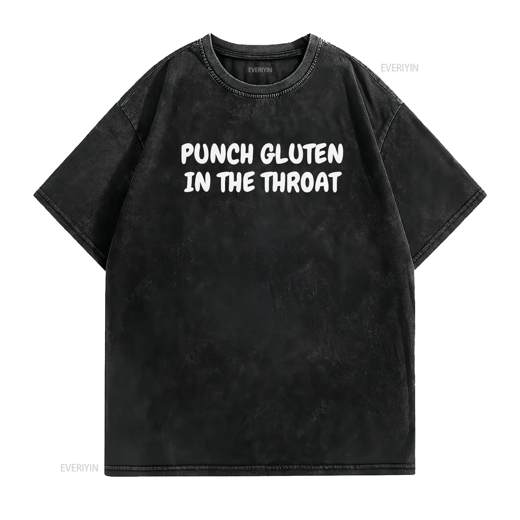 Funny Gluten Free T Shirt Idea Celiac Disease Awareness Punch In The Throat  vintage Washed designer clothes Soft
