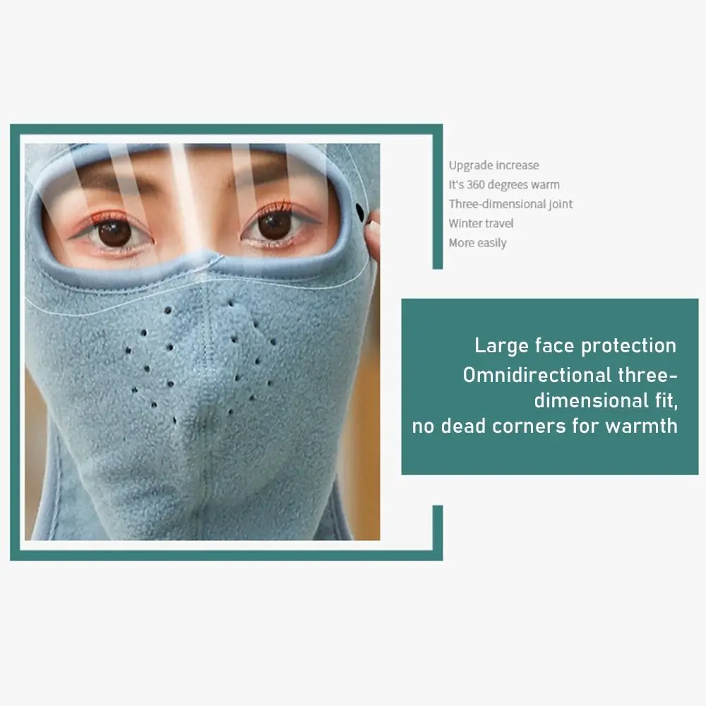 ใหม่Unisex Face Mask Windproof Antifogหมวกขี่จักรยานHDแว่นตารถจักรยานยนต์ขนแกะFace Shieldหมวกฤดูหนาว