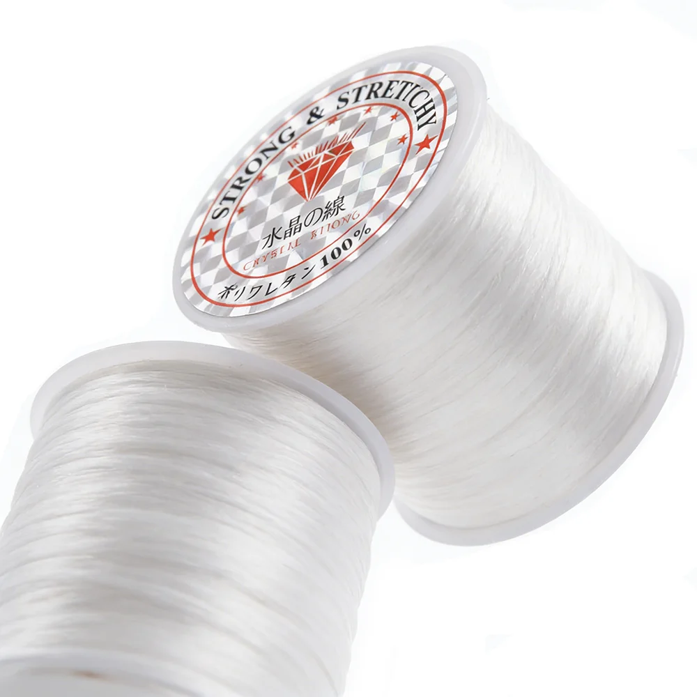 2Rolls 30m/roll Elastic Stretch Crystal String Cord for Jewelry Making Bracelet Beading Thread